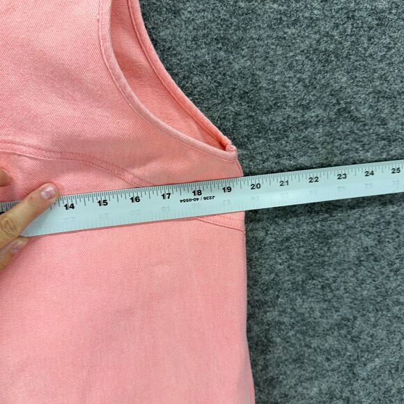 Mod On Trend Dress Women L Large Pink Shift Short Sleeveless Cotton Round Neck - Picture 6 of 8